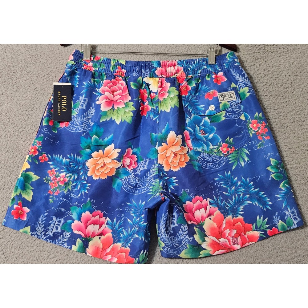 Polo Ralph Lauren 5.75"‎ Traveler Classic Swim Trunks Blue Men's Size Large NWT - Picture 2 of 9